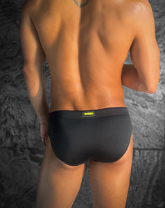 Perfect Cut Swim Brief- JET BLACK