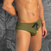 Load image into Gallery viewer, Classic Cut Swim Brief- ARMY GREEN