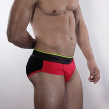 Load image into Gallery viewer, Micro Modal Limited Edition Flex Brief- FIRE/ JET Colorblock