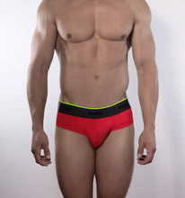 Load image into Gallery viewer, Micro Modal Limited Edition Flex Brief- FIRE/ JET Colorblock